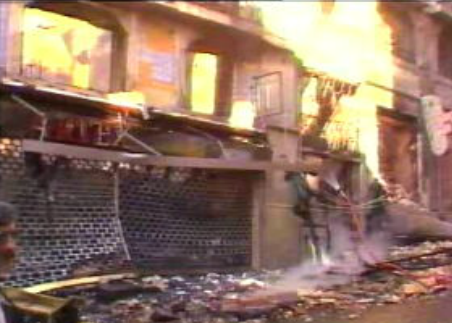 Rescaldo do incêndio do Chiado