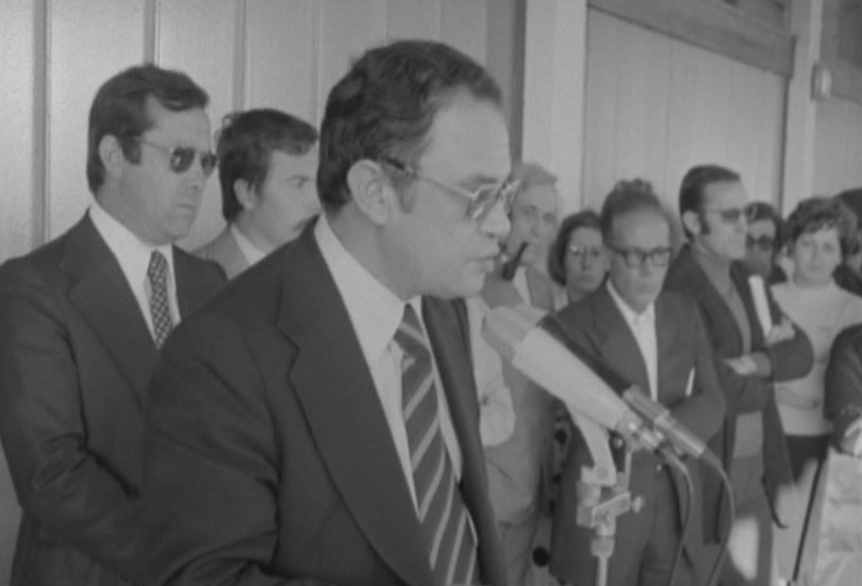 Visita de Melo Antunes à RTP