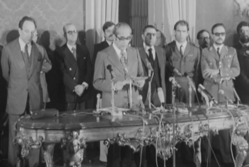 Assinatura do primeiro pacto constitucional MFA-Partidos Políticos