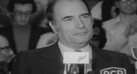 François Mitterrand no Comício do PS