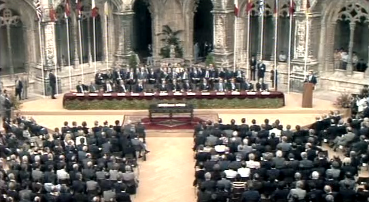 Cerimónia de adesão de Portugal à CEE