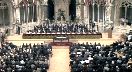 Cerimónia de adesão de Portugal à CEE