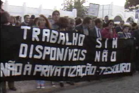 Manifestação dos trabalhadores da Tesouraria da Fazenda Pública