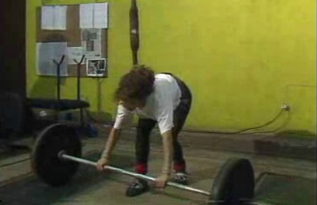 Treino de atletas de Halterofilismo