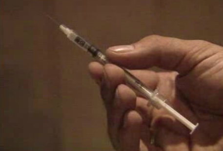 Seringa utilizada para assaltos