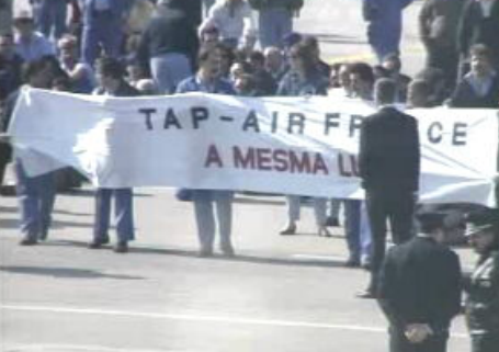 Manifestação de trabalhadores da TAP