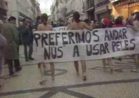Protesto dos amigos dos animais