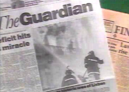 Notícias sobre o incêndio do Chiado