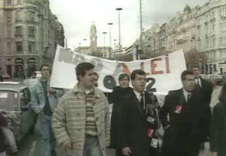 Manifestação de estudantes no Porto