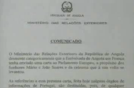 Reacções do Governo angolano