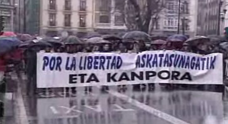 Manifestação contra a ETA