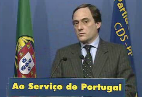 Conferência de imprensa de Paulo Portas
