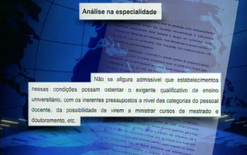 Relatório sobre as Universidades privadas