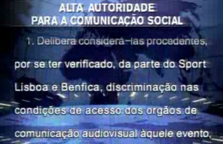 Comunicado da Alta Autoridade para a Comunicação Social