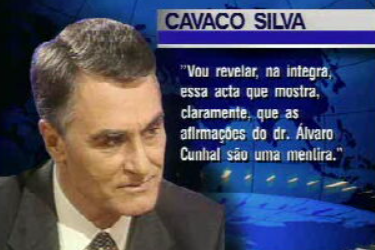 Álvaro Cunhal critica Cavaco Silva
