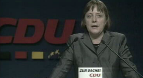 Eleição de Angela Merkel para a CDU