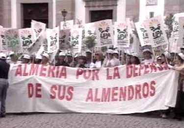 Manifestação de agricultores espanhóis em Évora