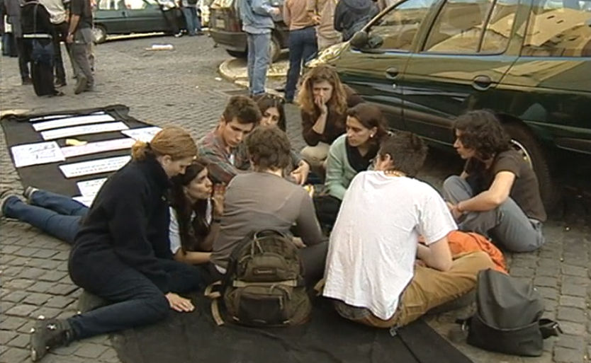 Protesto dos estudantes de Arquitetura