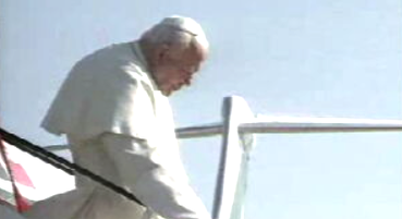 Chegada do Papa João Paulo II a Portugal