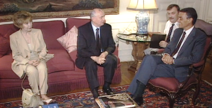 Encontro entre Cavaco Silva e Mikhail Gorbachev
