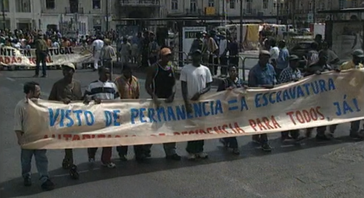 Imigrantes clandestinos protestam em Lisboa