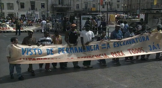 Imigrantes clandestinos protestam em Lisboa