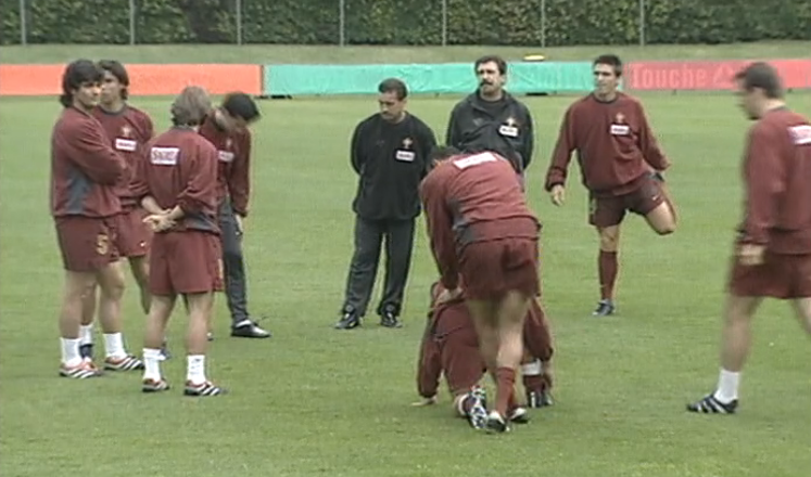 Futebol: treino da Seleção Nacional