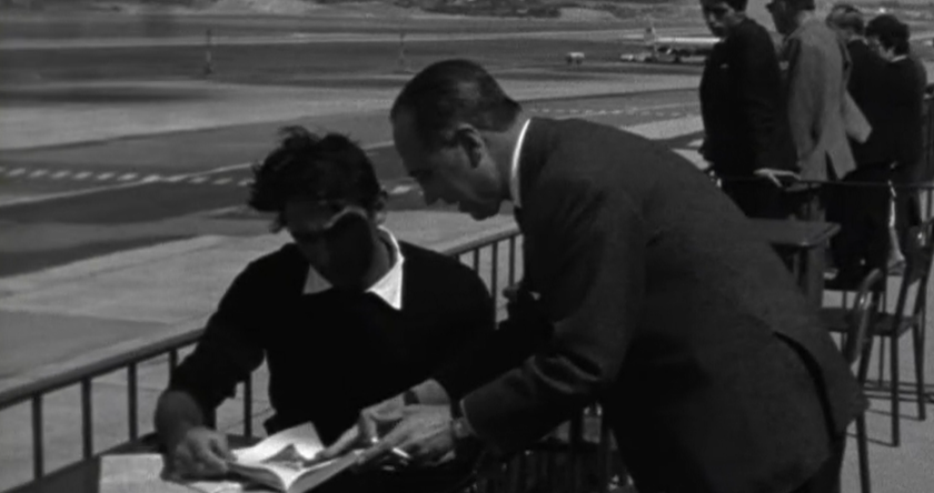 Walter Chiari no Aeroporto de Lisboa