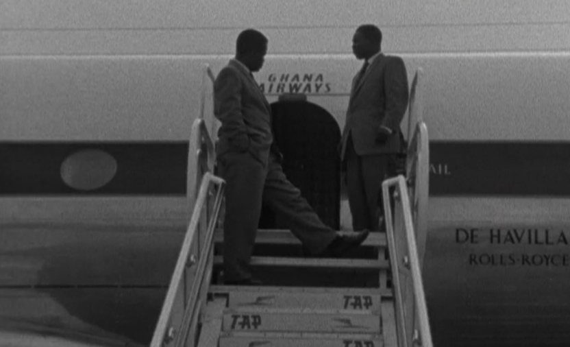 Comitiva de Kwame Nkrumah no Aeroporto de Lisboa