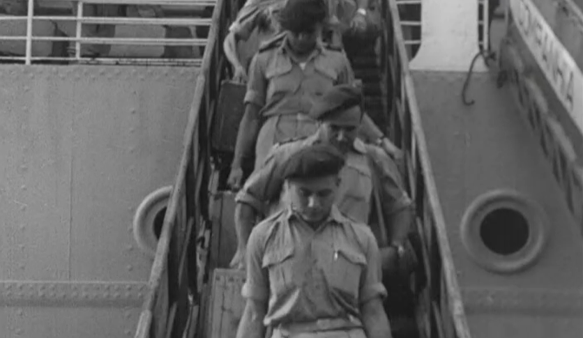 Chegada de militares portugueses a Lisboa