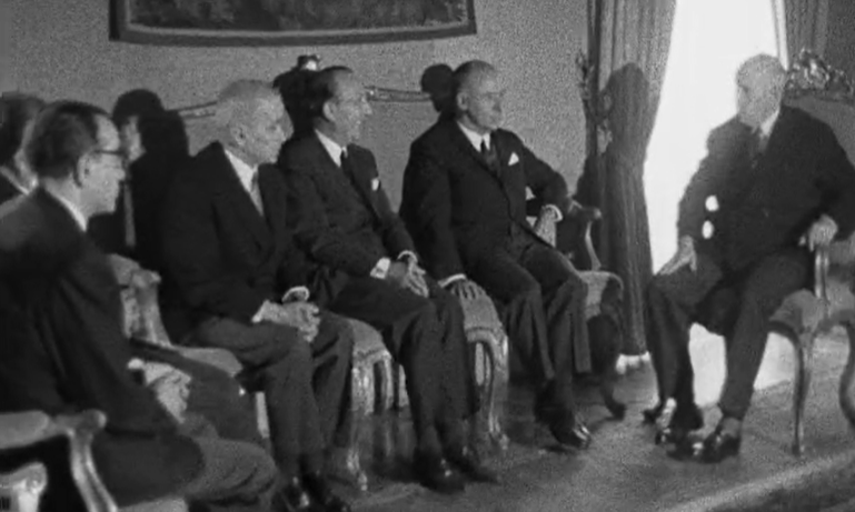 Américo Tomás recebe ministros cessantes no Palácio de Belém