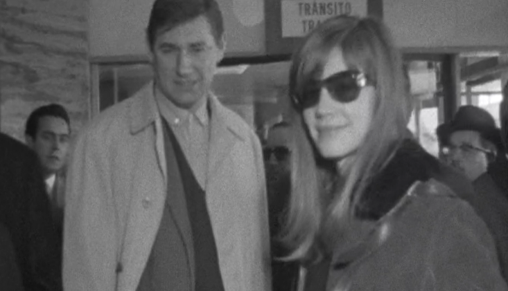 Chegada de Françoise Hardy a Lisboa