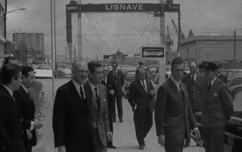 Visita de Marcelo Caetano aos Estaleiros da Lisnave