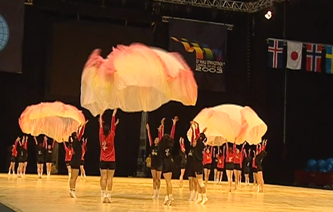 Equipa do Japão na Gymnaestrada