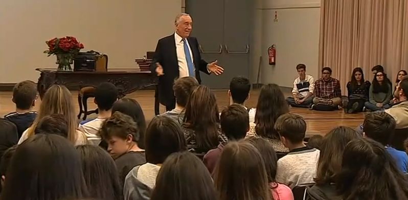 Marcelo Rebelo de Sousa na Escola Pedro Nunes