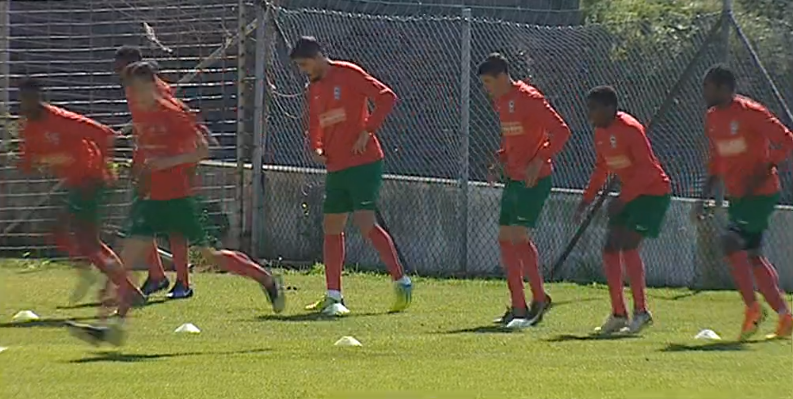 Futebol: treino da equipa do Clube Sport Marítimo