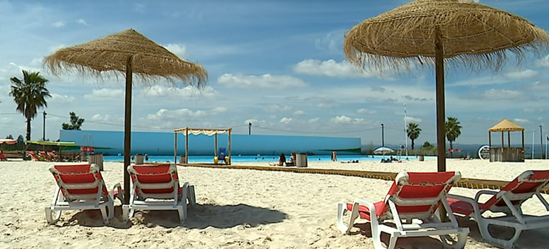 Praia artificial em Mangualde