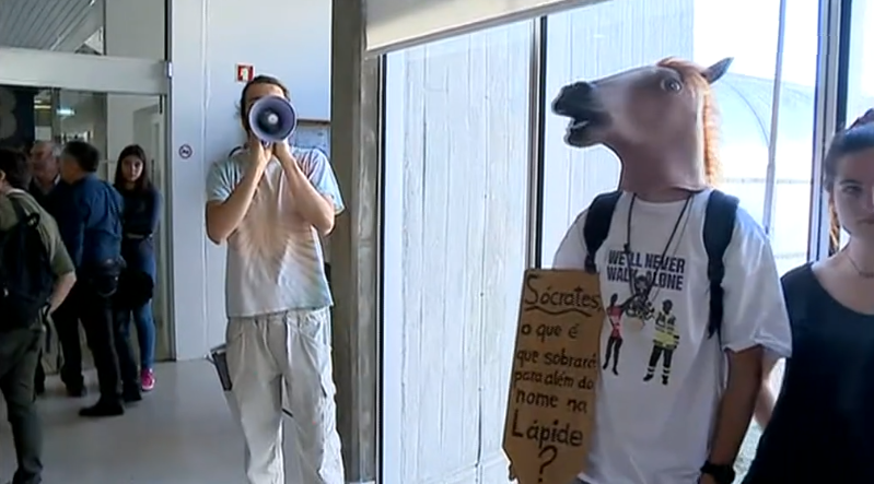 Protesto de estudantes em Coimbra