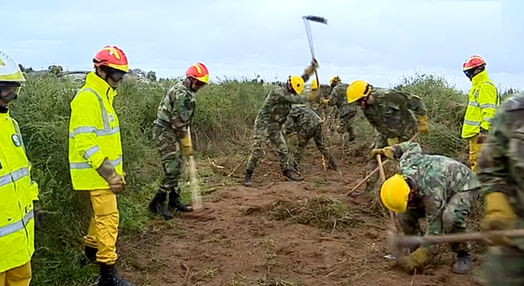 Exército no combate a incêndios