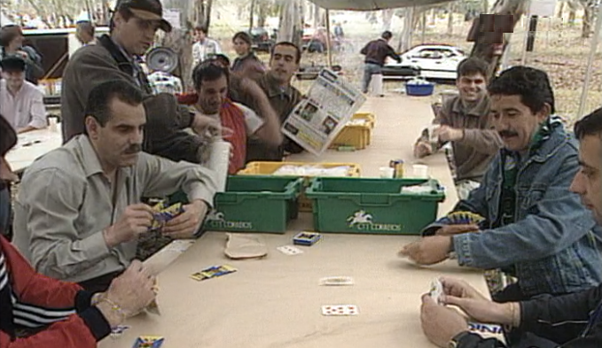 Adeptos confraternizam nas matas do Jamor