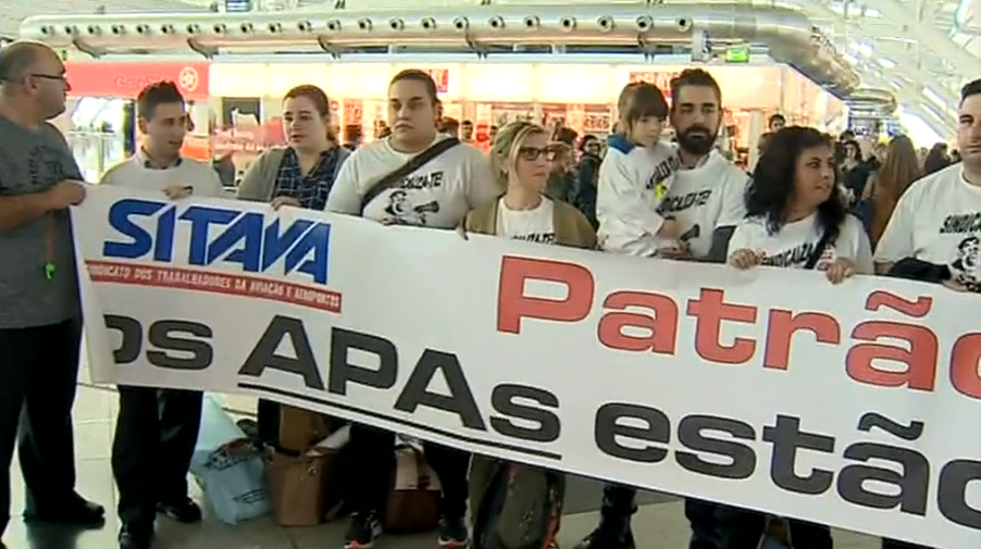 Greve de seguranças do aeroporto