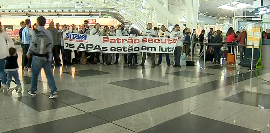 Greve de seguranças do aeroporto