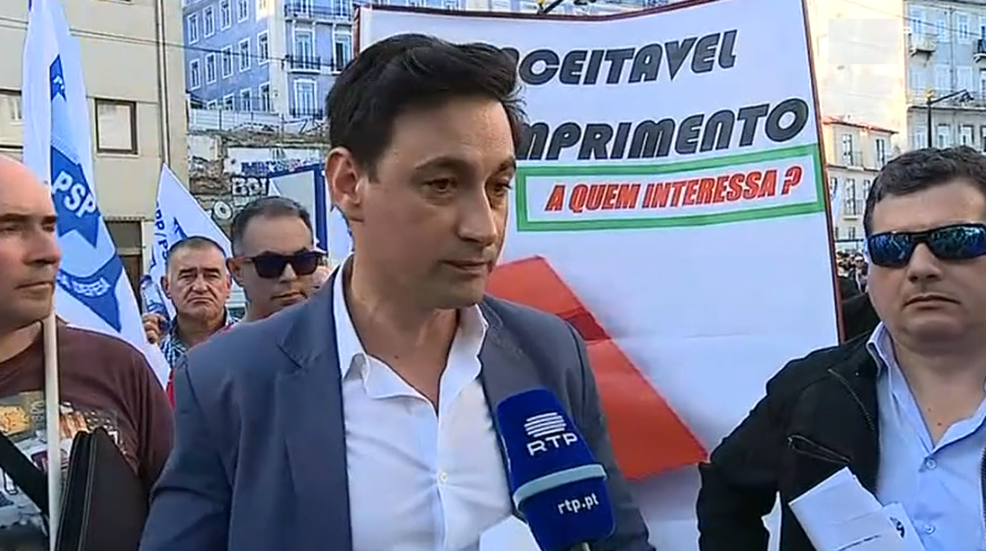 Protesto de polícias em Lisboa