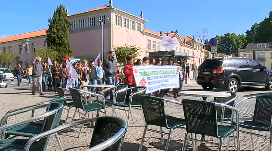 Manifestação de trabalhadores em Chaves