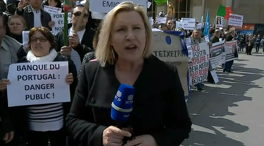 Manifestação dos lesados do BES em Paris