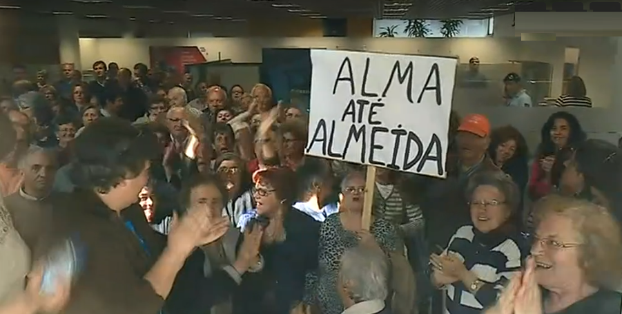 Manifestação contra o fecho de balcão da CGD