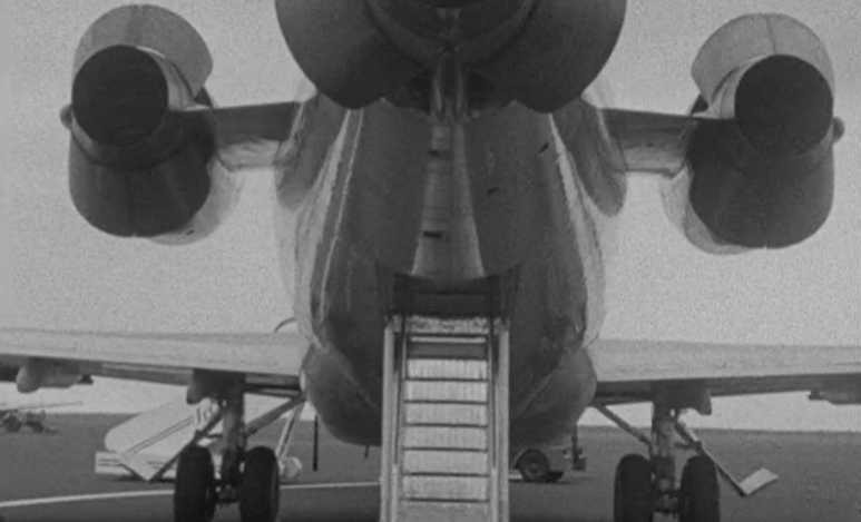 Voo inaugural do Avião Boeing 727 nos Açores