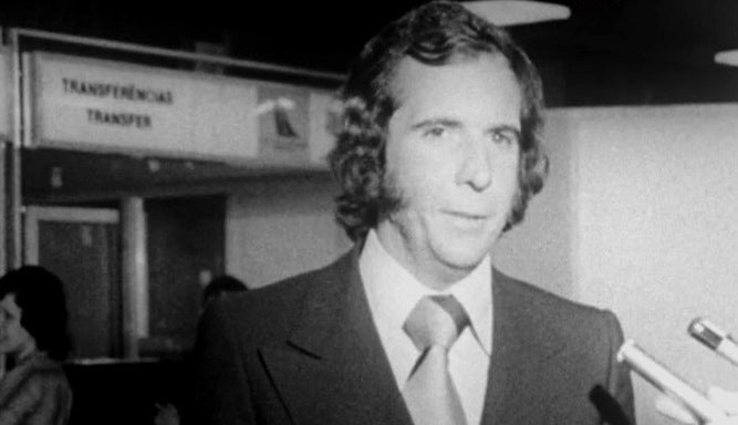 Chegada de Emerson Fittipaldi a Lisboa