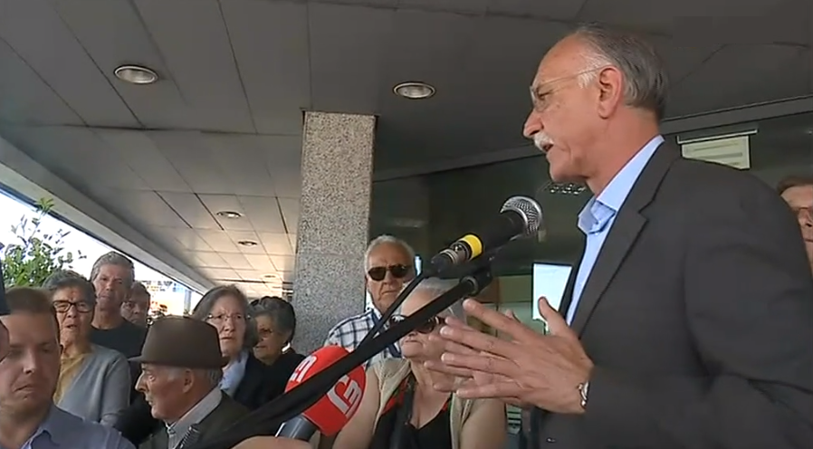 Protestos contra o encerramento da CGD de Almeida