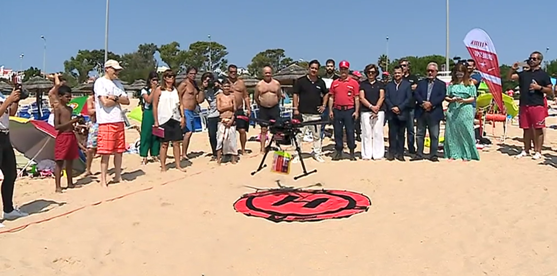 Drone na Praia de Santo Amaro de Oeiras